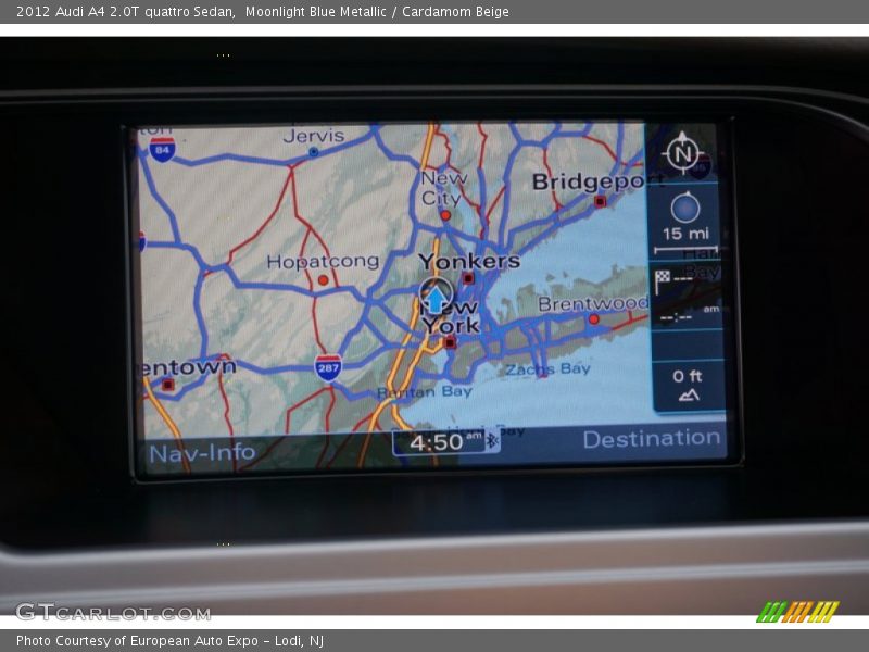 Moonlight Blue Metallic / Cardamom Beige 2012 Audi A4 2.0T quattro Sedan