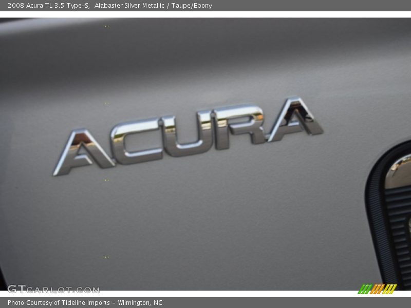 Alabaster Silver Metallic / Taupe/Ebony 2008 Acura TL 3.5 Type-S