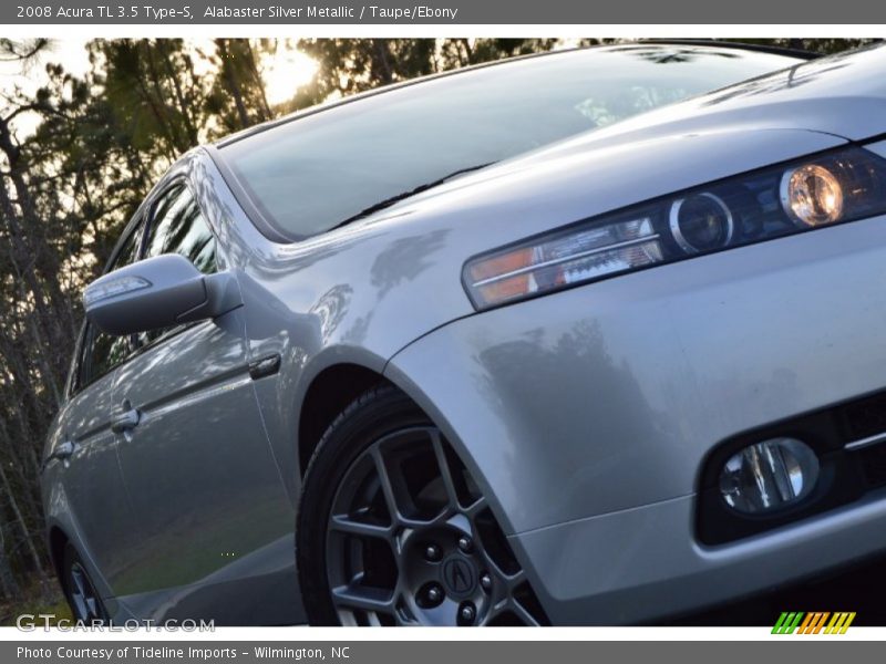 Alabaster Silver Metallic / Taupe/Ebony 2008 Acura TL 3.5 Type-S