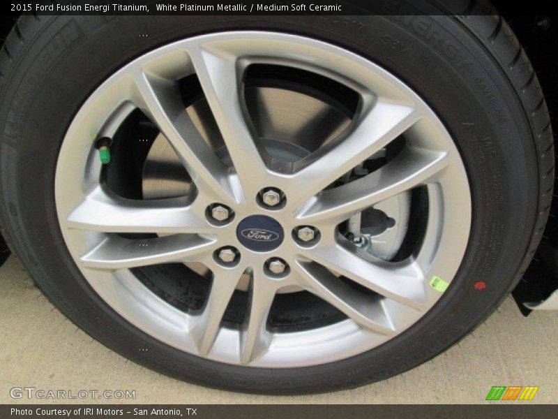 White Platinum Metallic / Medium Soft Ceramic 2015 Ford Fusion Energi Titanium
