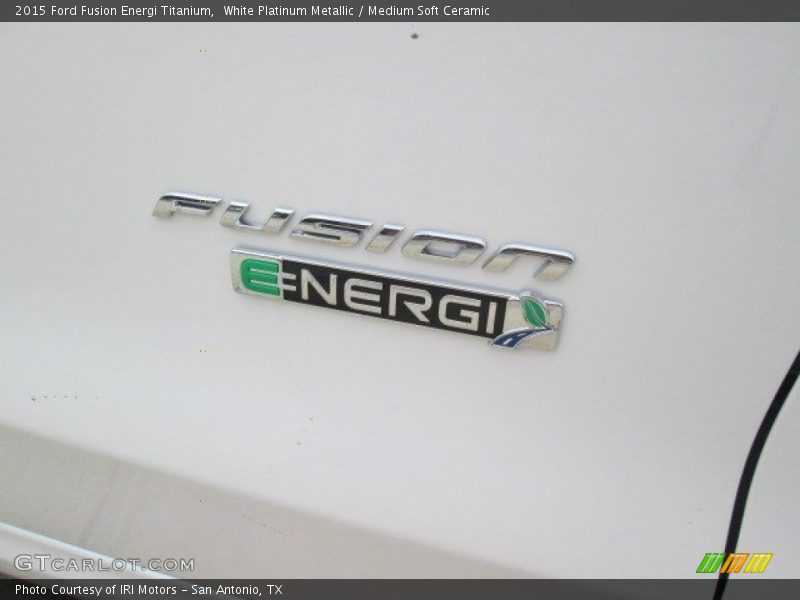 White Platinum Metallic / Medium Soft Ceramic 2015 Ford Fusion Energi Titanium