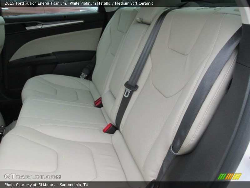 White Platinum Metallic / Medium Soft Ceramic 2015 Ford Fusion Energi Titanium