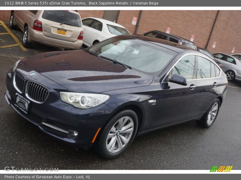 Black Sapphire Metallic / Venetian Beige 2012 BMW 5 Series 535i xDrive Gran Turismo