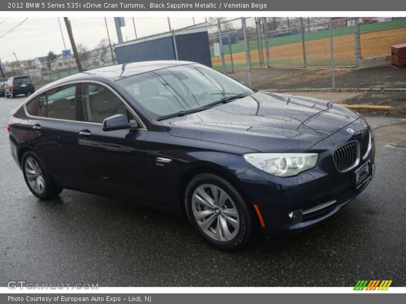 Black Sapphire Metallic / Venetian Beige 2012 BMW 5 Series 535i xDrive Gran Turismo