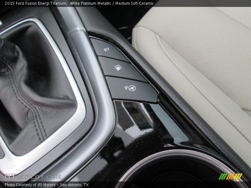 White Platinum Metallic / Medium Soft Ceramic 2015 Ford Fusion Energi Titanium