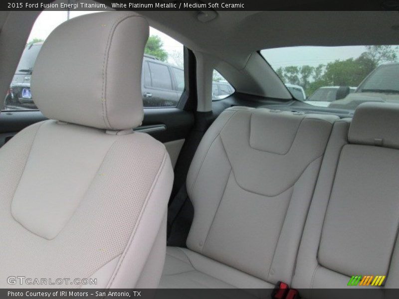 White Platinum Metallic / Medium Soft Ceramic 2015 Ford Fusion Energi Titanium