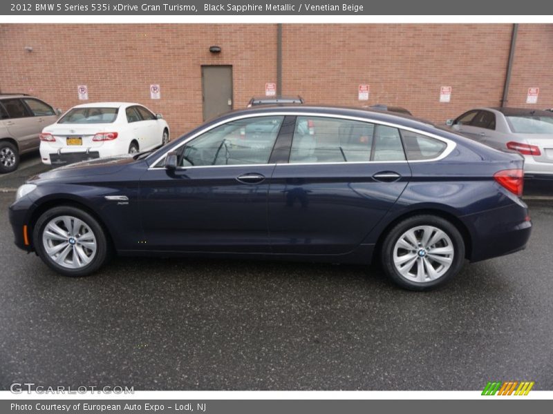 Black Sapphire Metallic / Venetian Beige 2012 BMW 5 Series 535i xDrive Gran Turismo
