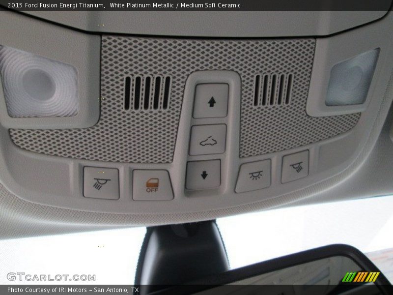 White Platinum Metallic / Medium Soft Ceramic 2015 Ford Fusion Energi Titanium