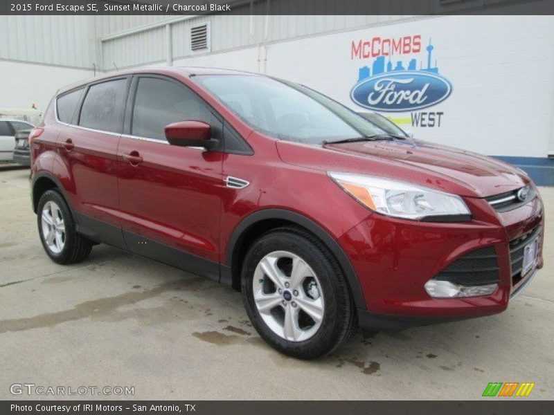 Sunset Metallic / Charcoal Black 2015 Ford Escape SE