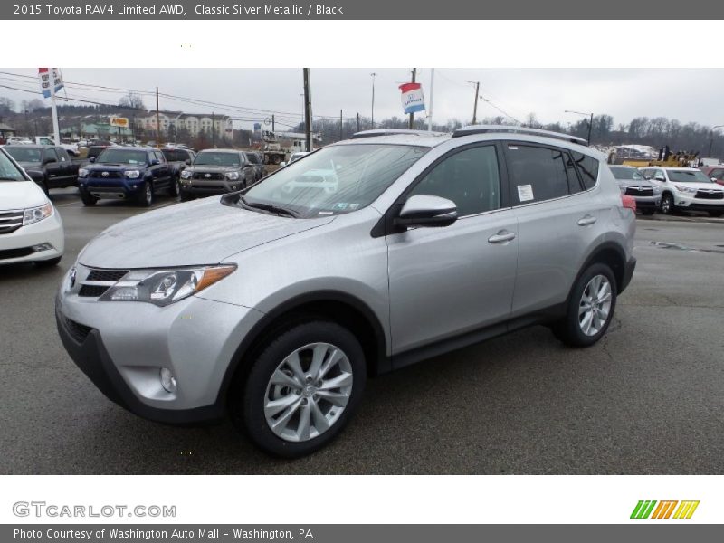 Classic Silver Metallic / Black 2015 Toyota RAV4 Limited AWD