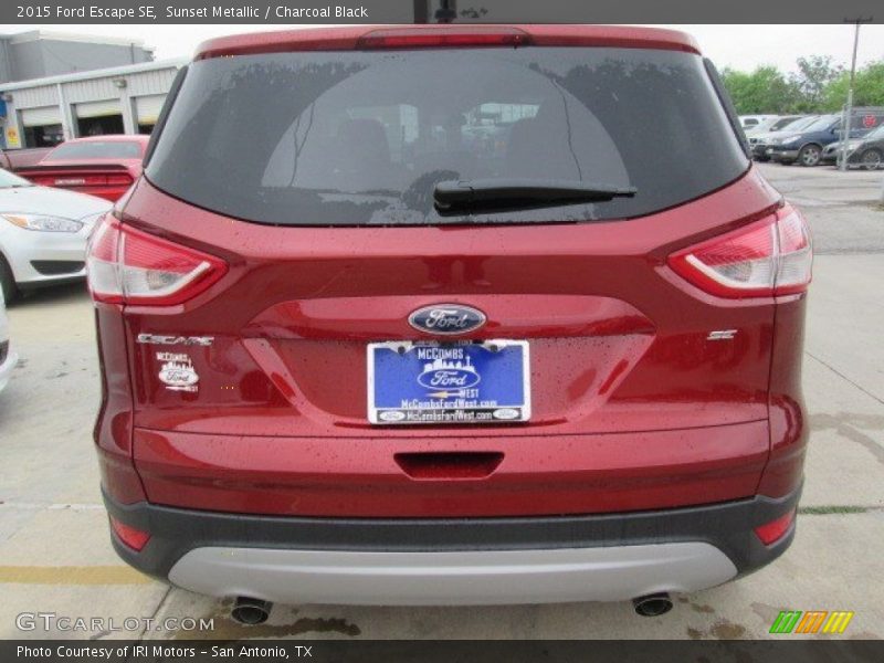 Sunset Metallic / Charcoal Black 2015 Ford Escape SE