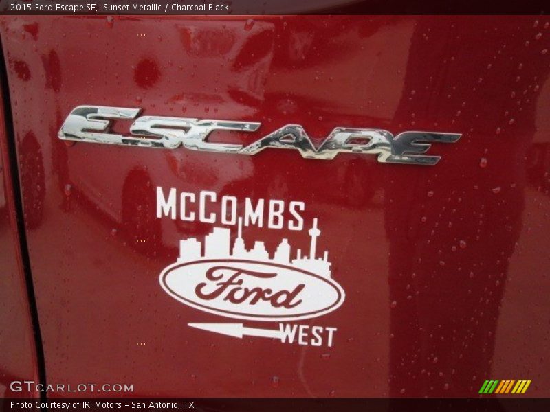 Sunset Metallic / Charcoal Black 2015 Ford Escape SE