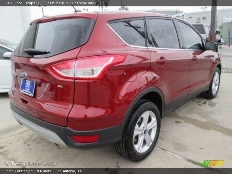 Sunset Metallic / Charcoal Black 2015 Ford Escape SE