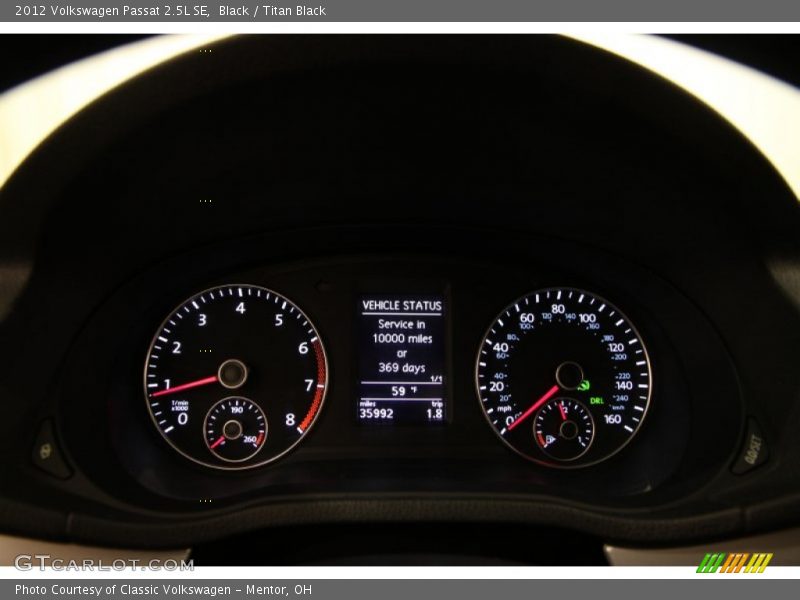 Black / Titan Black 2012 Volkswagen Passat 2.5L SE