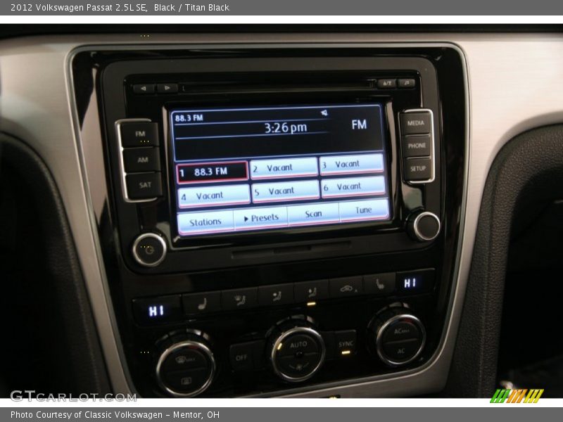 Black / Titan Black 2012 Volkswagen Passat 2.5L SE