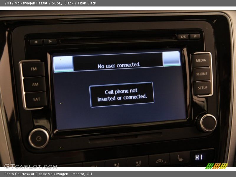 Black / Titan Black 2012 Volkswagen Passat 2.5L SE