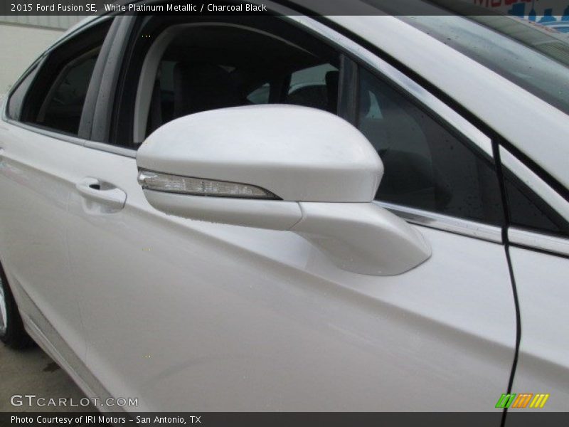 White Platinum Metallic / Charcoal Black 2015 Ford Fusion SE