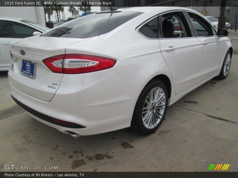 White Platinum Metallic / Charcoal Black 2015 Ford Fusion SE