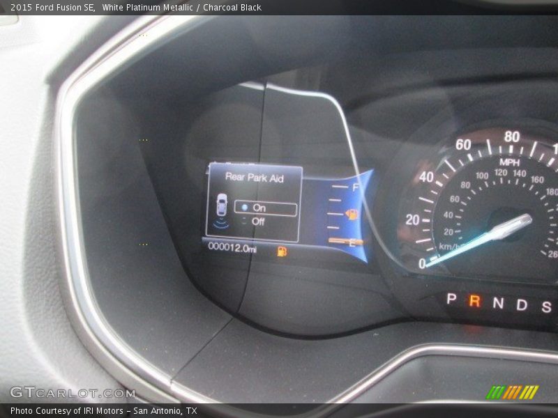 White Platinum Metallic / Charcoal Black 2015 Ford Fusion SE