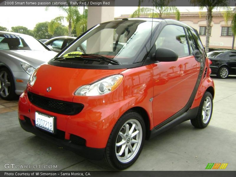 Rally Red / Design Red 2008 Smart fortwo passion cabriolet
