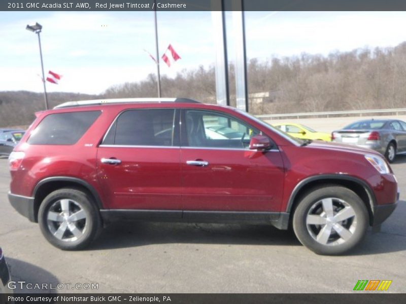 Red Jewel Tintcoat / Cashmere 2011 GMC Acadia SLT AWD