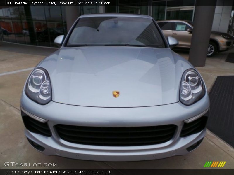 Rhodium Silver Metallic / Black 2015 Porsche Cayenne Diesel