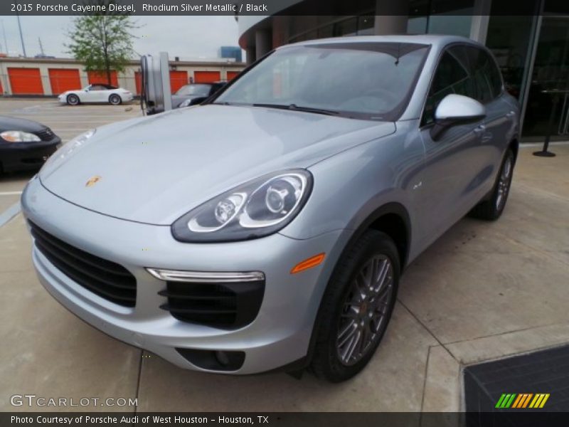 Rhodium Silver Metallic / Black 2015 Porsche Cayenne Diesel