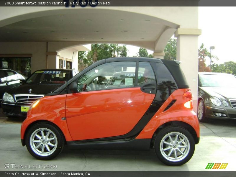 Rally Red / Design Red 2008 Smart fortwo passion cabriolet