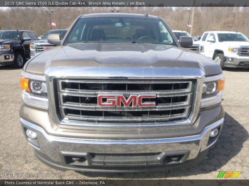 Bronze Alloy Metallic / Jet Black 2015 GMC Sierra 1500 SLE Double Cab 4x4