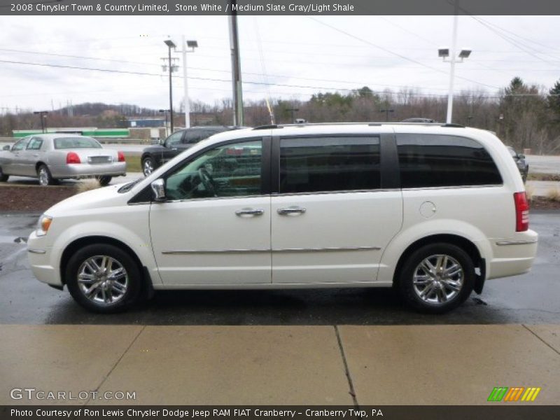 Stone White / Medium Slate Gray/Light Shale 2008 Chrysler Town & Country Limited