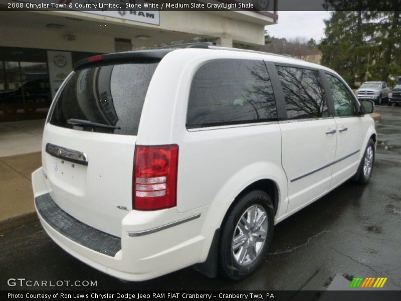 Stone White / Medium Slate Gray/Light Shale 2008 Chrysler Town & Country Limited