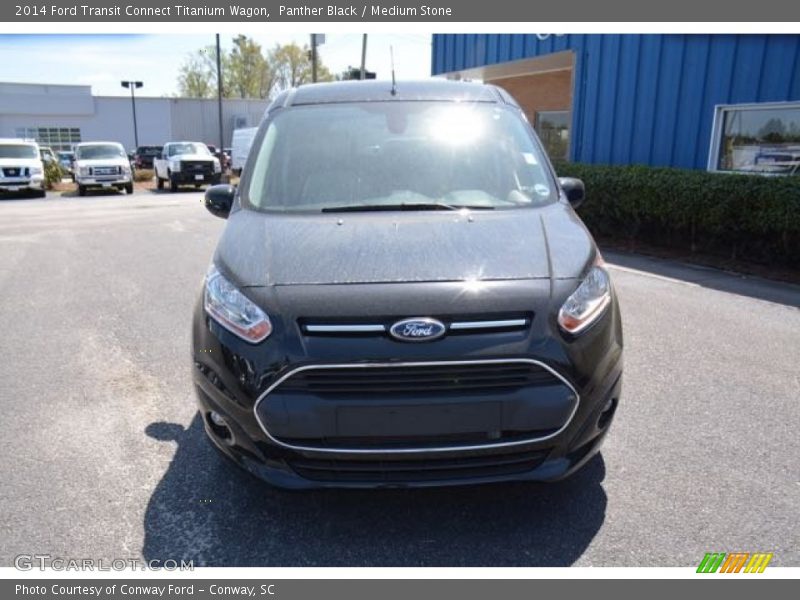 Panther Black / Medium Stone 2014 Ford Transit Connect Titanium Wagon