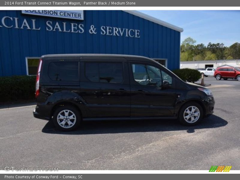Panther Black / Medium Stone 2014 Ford Transit Connect Titanium Wagon