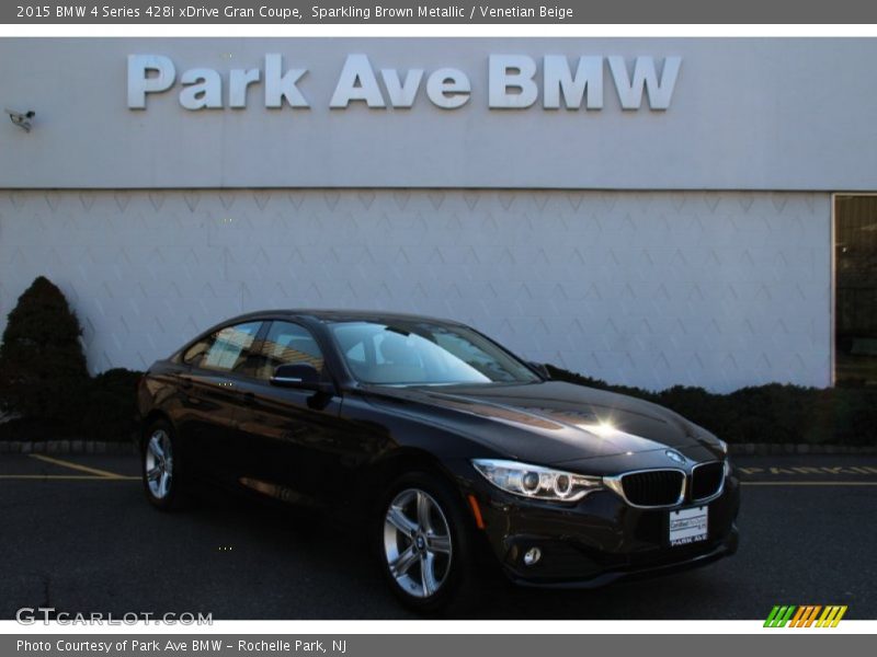 Sparkling Brown Metallic / Venetian Beige 2015 BMW 4 Series 428i xDrive Gran Coupe