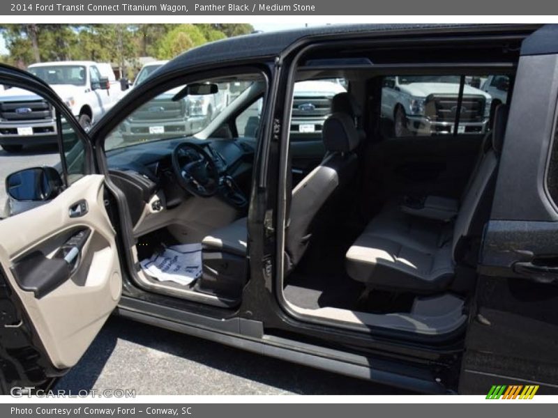 Panther Black / Medium Stone 2014 Ford Transit Connect Titanium Wagon