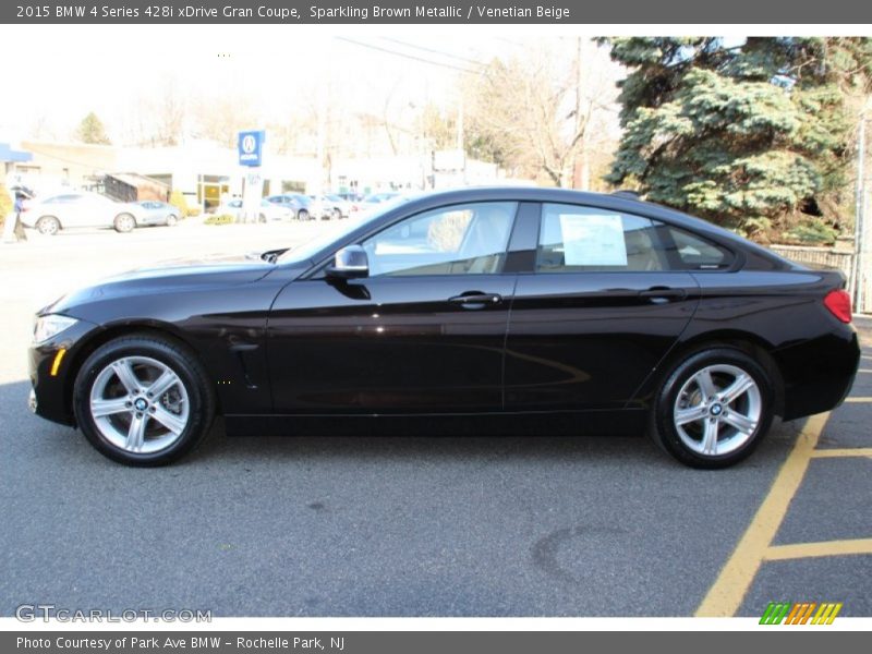 Sparkling Brown Metallic / Venetian Beige 2015 BMW 4 Series 428i xDrive Gran Coupe