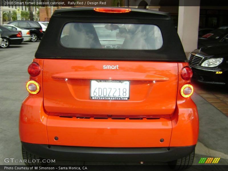 Rally Red / Design Red 2008 Smart fortwo passion cabriolet