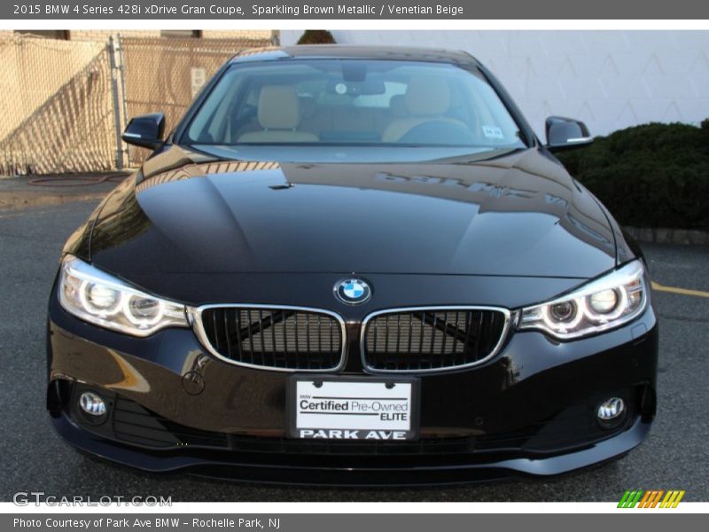 Sparkling Brown Metallic / Venetian Beige 2015 BMW 4 Series 428i xDrive Gran Coupe
