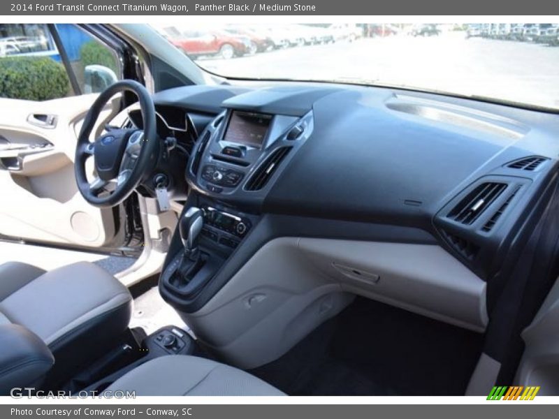 Panther Black / Medium Stone 2014 Ford Transit Connect Titanium Wagon