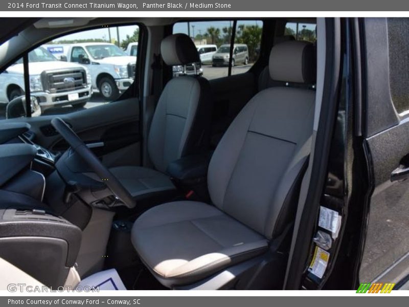 Panther Black / Medium Stone 2014 Ford Transit Connect Titanium Wagon