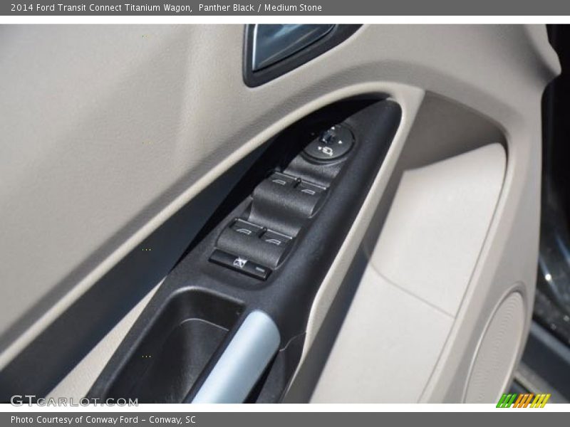 Panther Black / Medium Stone 2014 Ford Transit Connect Titanium Wagon