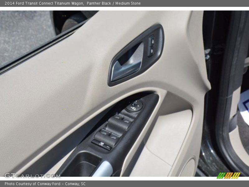 Panther Black / Medium Stone 2014 Ford Transit Connect Titanium Wagon