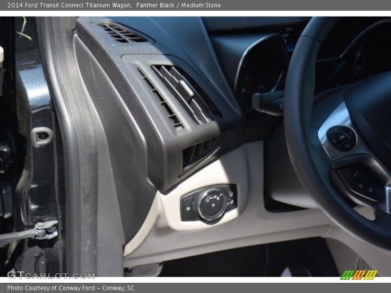 Panther Black / Medium Stone 2014 Ford Transit Connect Titanium Wagon