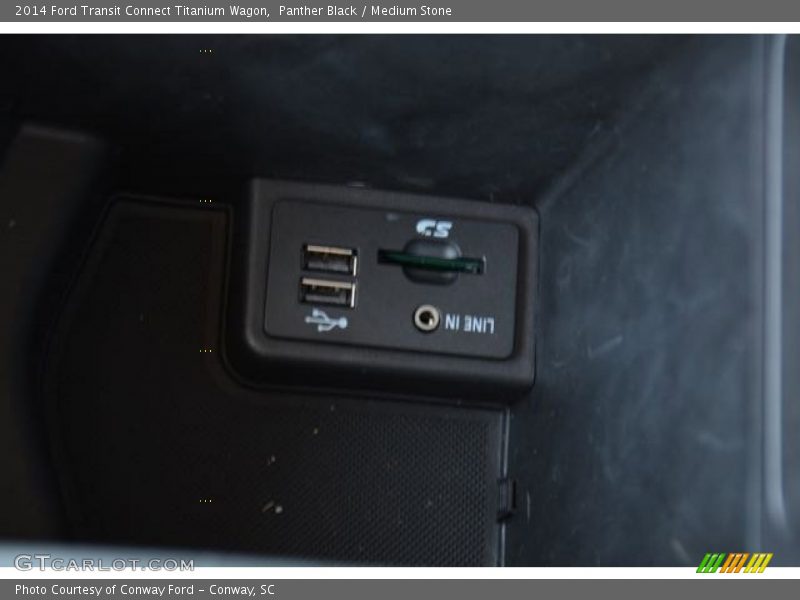 Panther Black / Medium Stone 2014 Ford Transit Connect Titanium Wagon
