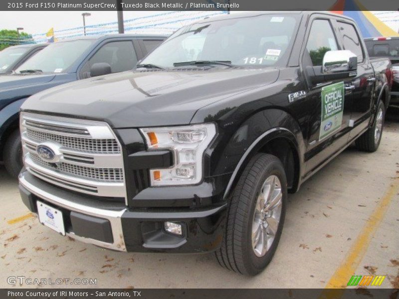 Tuxedo Black Metallic / Platinum Brunello 2015 Ford F150 Platinum SuperCrew