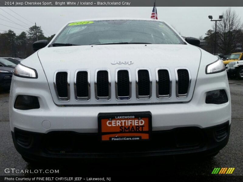 Bright White / Iceland - Black/Iceland Gray 2014 Jeep Cherokee Sport