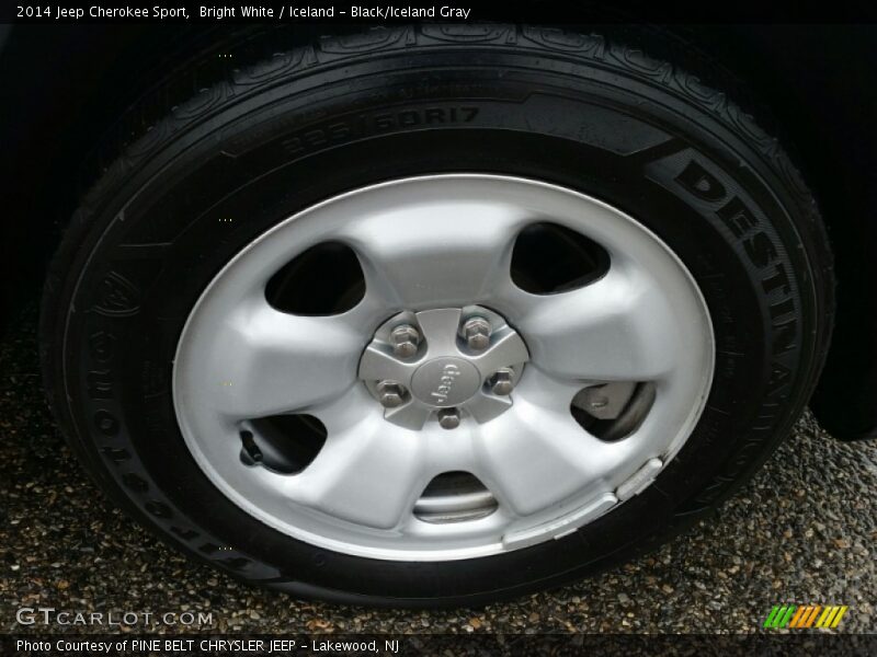 Bright White / Iceland - Black/Iceland Gray 2014 Jeep Cherokee Sport