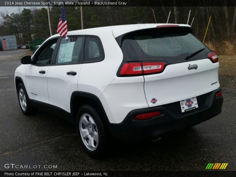 Bright White / Iceland - Black/Iceland Gray 2014 Jeep Cherokee Sport