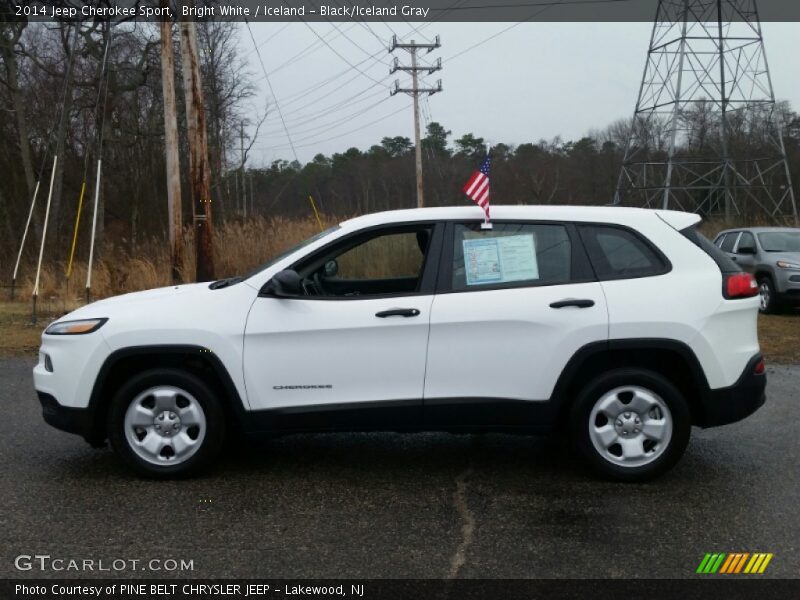 Bright White / Iceland - Black/Iceland Gray 2014 Jeep Cherokee Sport