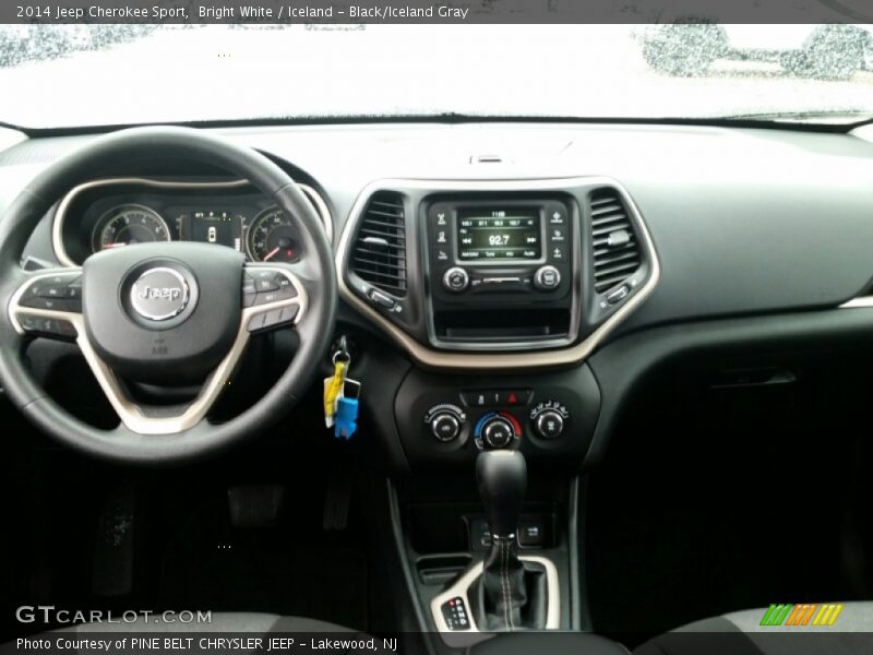 Bright White / Iceland - Black/Iceland Gray 2014 Jeep Cherokee Sport